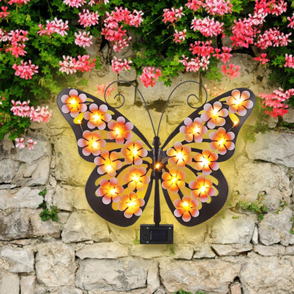 Solar Butterfly Wall Decor – Glowing Garden Fence Art For Patio, Porch & Backyard