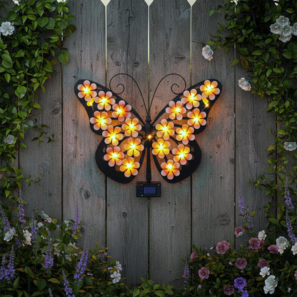 Solar Butterfly Wall Decor – Glowing Garden Fence Art For Patio, Porch & Backyard