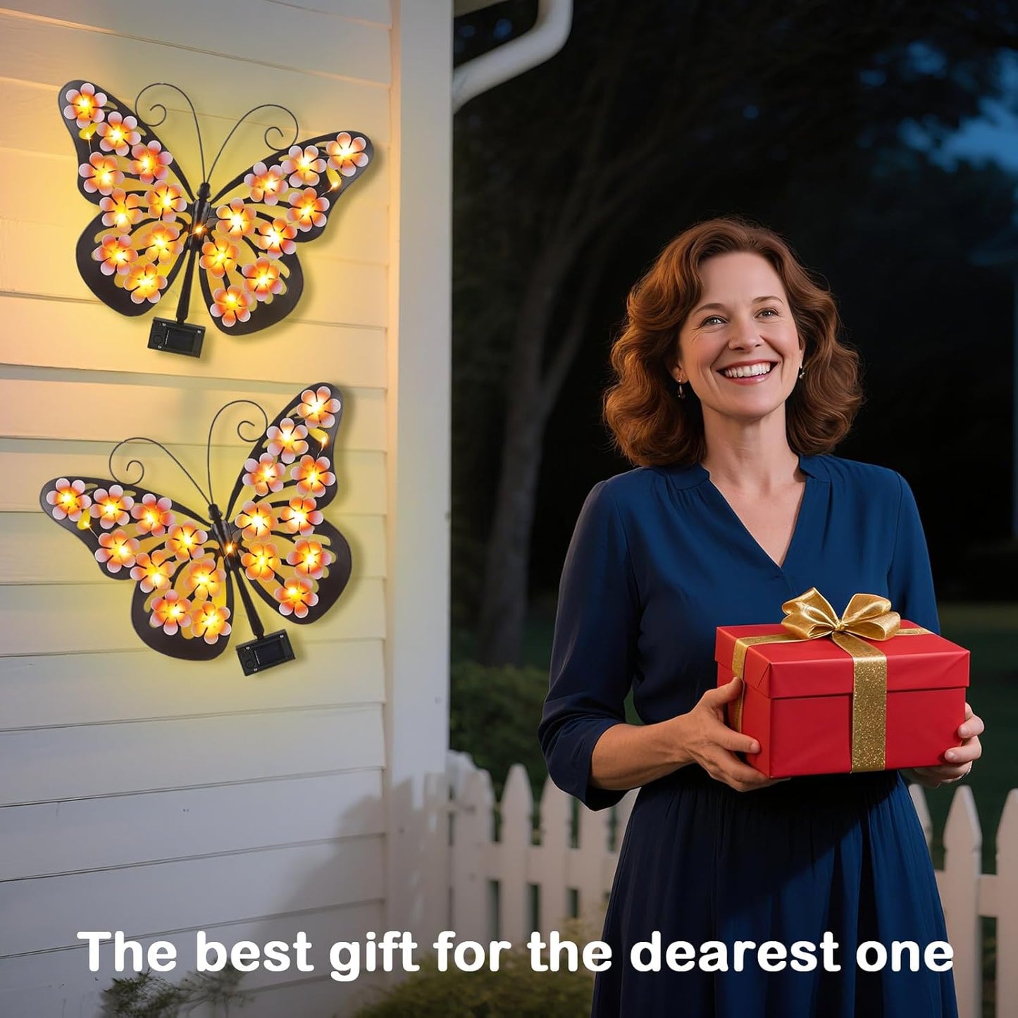 Solar Butterfly Wall Decor – Glowing Garden Fence Art For Patio, Porch & Backyard