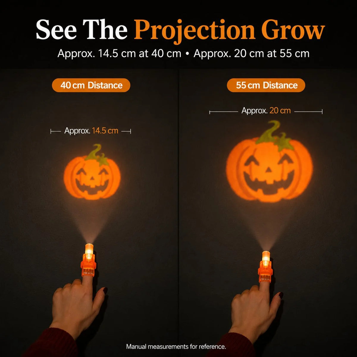 36-Pack Halloween Finger Projector Lights