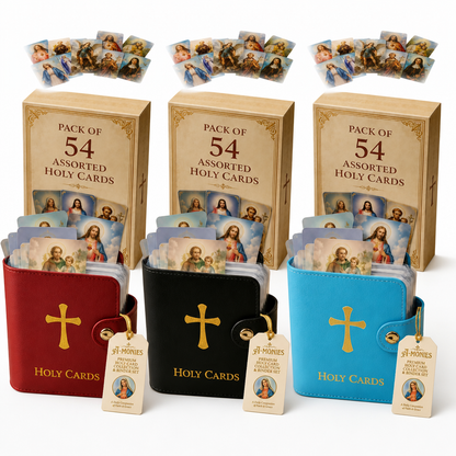 ✝️ Catholic Holy Card Binder – Portable Prayer Card Organizer & Devotional Keepsake Holder