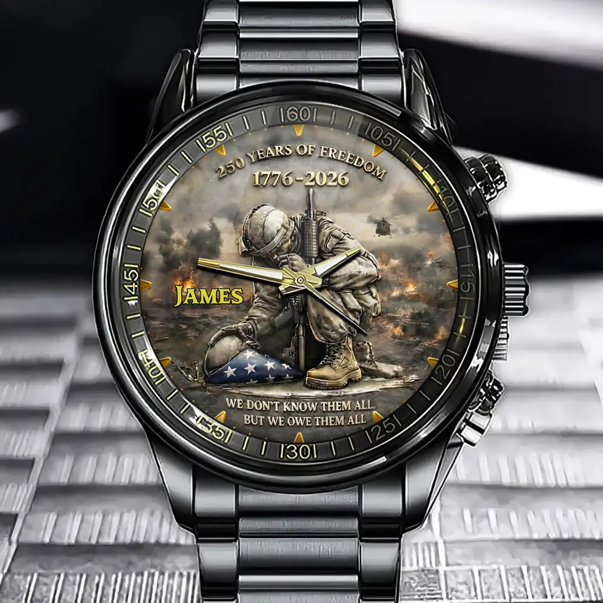 Personalized 250th Anniversary Freedom Commemorative Watch—A Tribute To Veterans