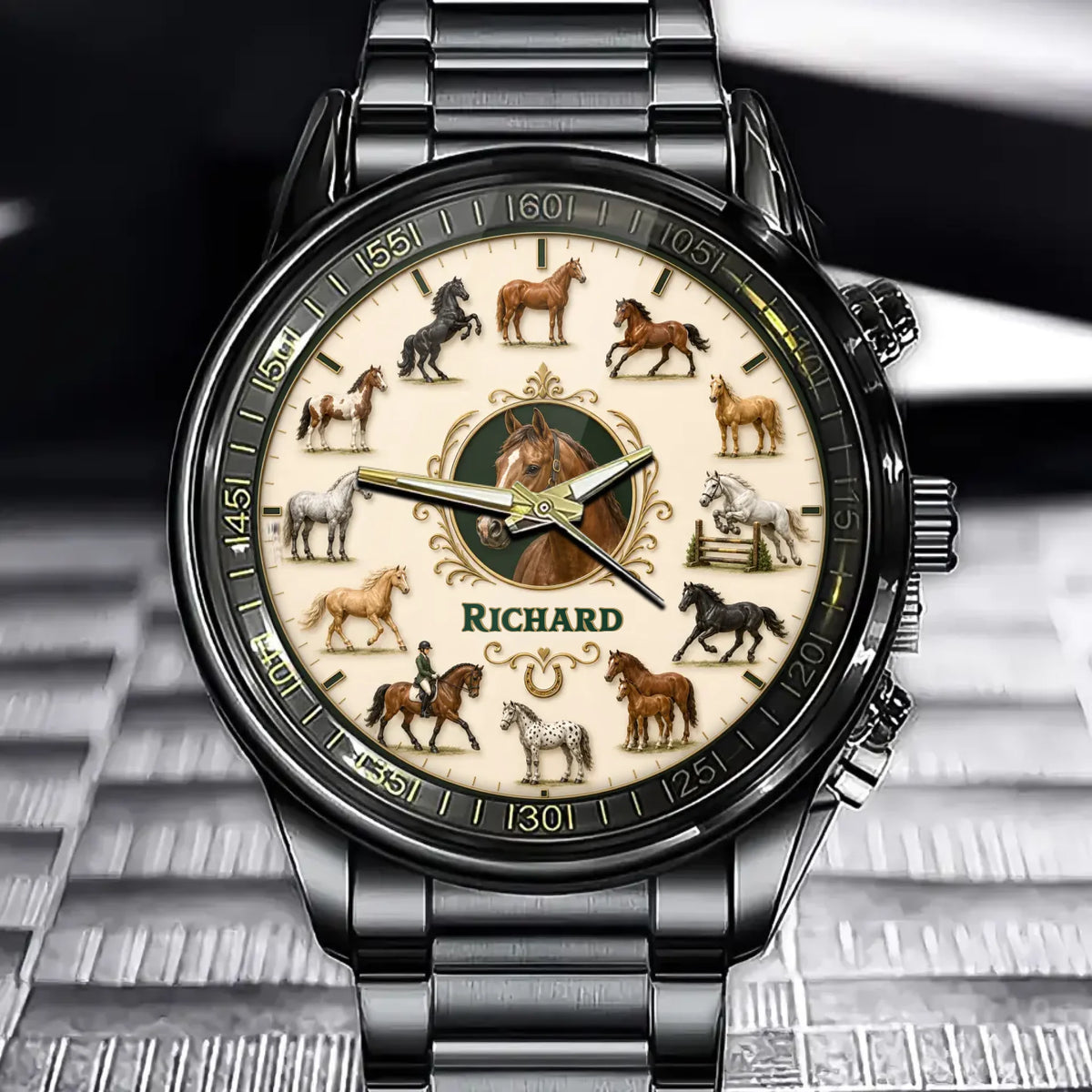 Custom Equestrian Horse Watch - Personalized Birthday Gifts For Horse Lovers & Riders