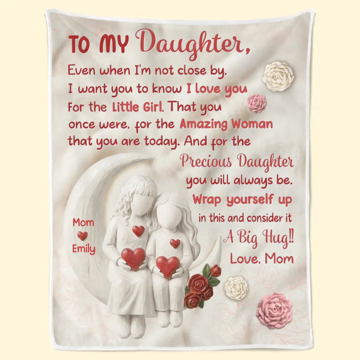 Custom Blanket - Personalized Birthday Gifts For Daughter - Wrapped In Love Everyday Always
