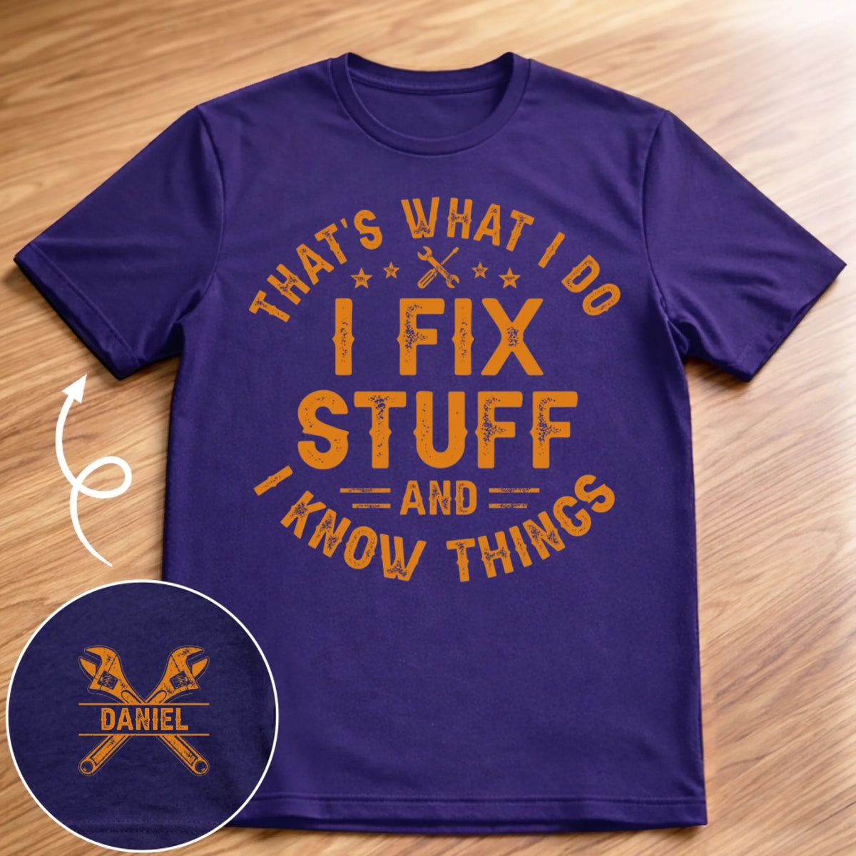 Custom T-Shirt - Personalized Birthday Gifts For Husband, Son, Grandson, Brother, Grandpa, Dad, Yourself - Professional Fixer Of Everything Broken