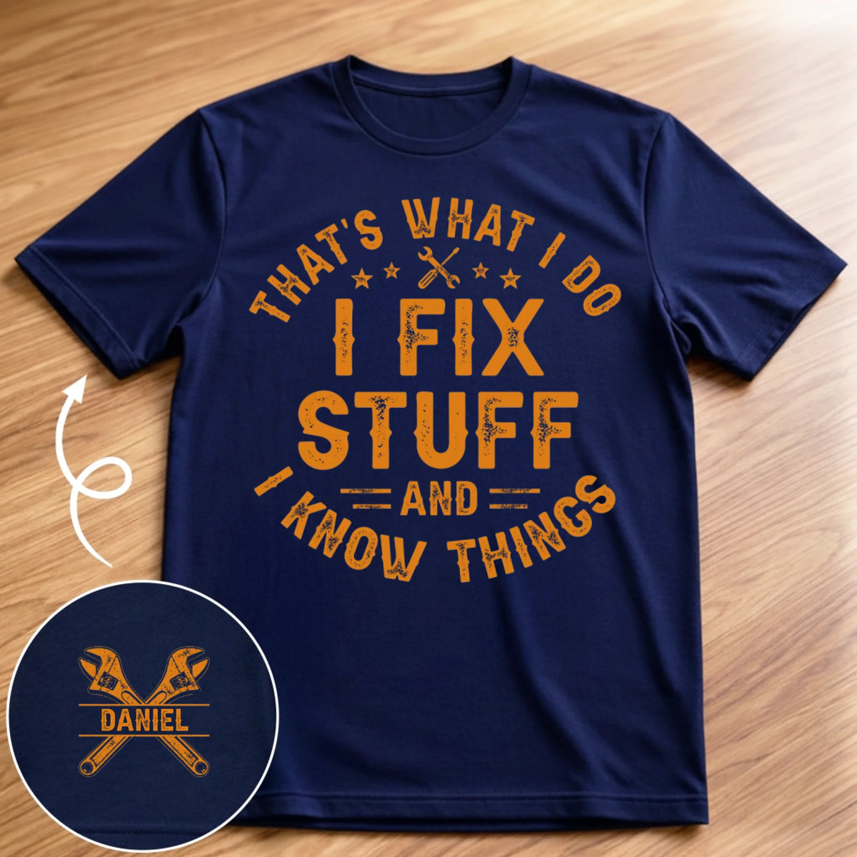 Custom T-Shirt - Personalized Birthday Gifts For Husband, Son, Grandson, Brother, Grandpa, Dad, Yourself - Professional Fixer Of Everything Broken