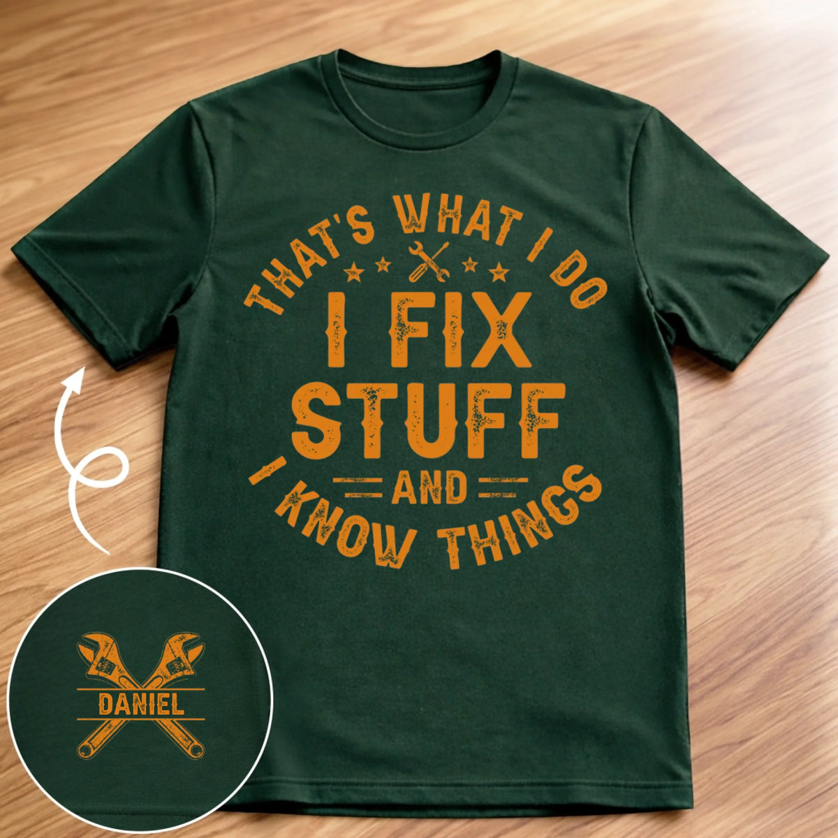Custom T-Shirt - Personalized Birthday Gifts For Husband, Son, Grandson, Brother, Grandpa, Dad, Yourself - Professional Fixer Of Everything Broken