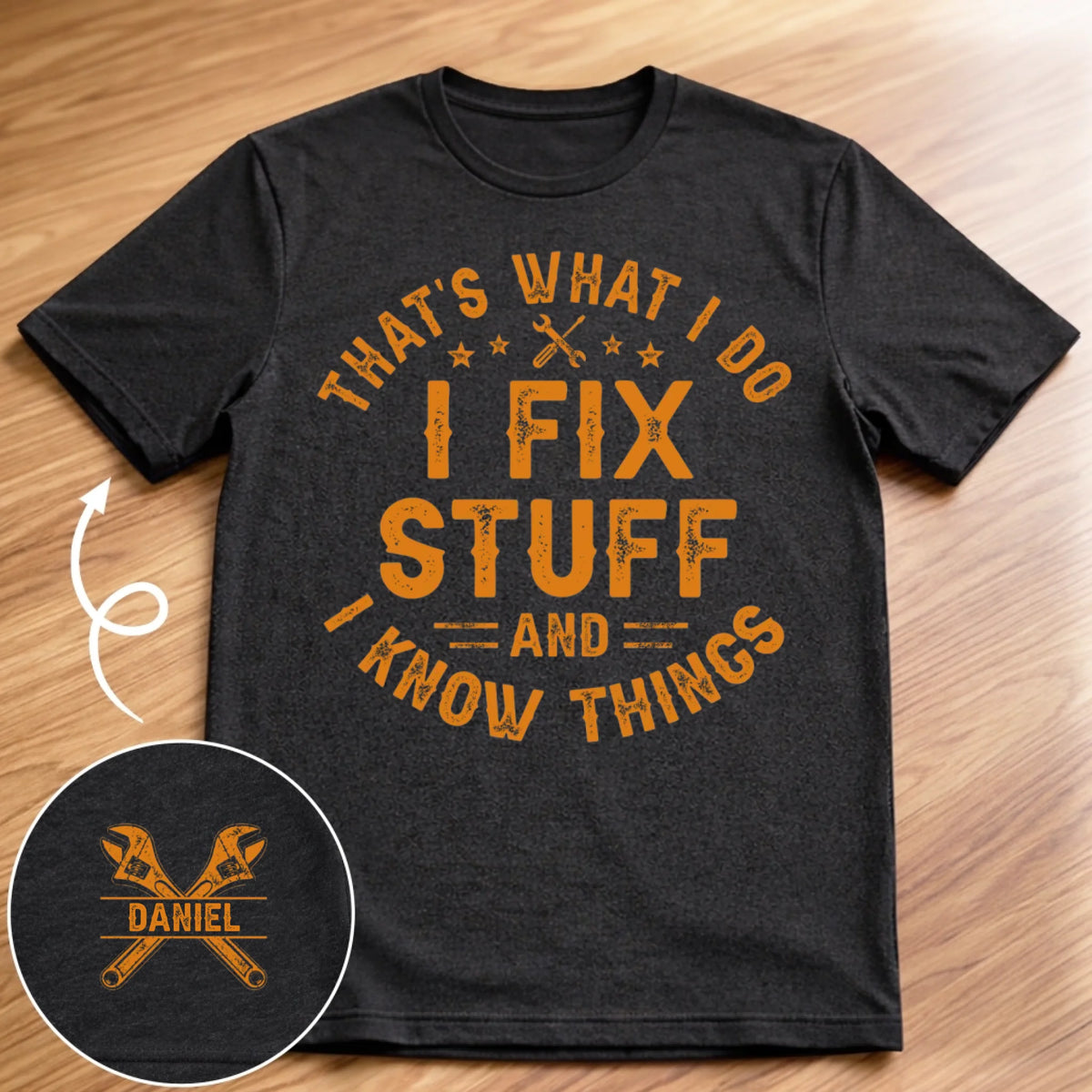 Custom T-Shirt - Personalized Birthday Gifts For Husband, Son, Grandson, Brother, Grandpa, Dad, Yourself - Professional Fixer Of Everything Broken