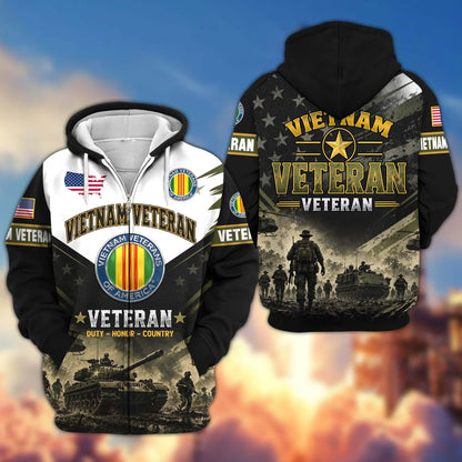 Premium US Veterans Zip Up Hoodie CPHN160912, Gifts For US Veterans, Gifts For Veterans Day.