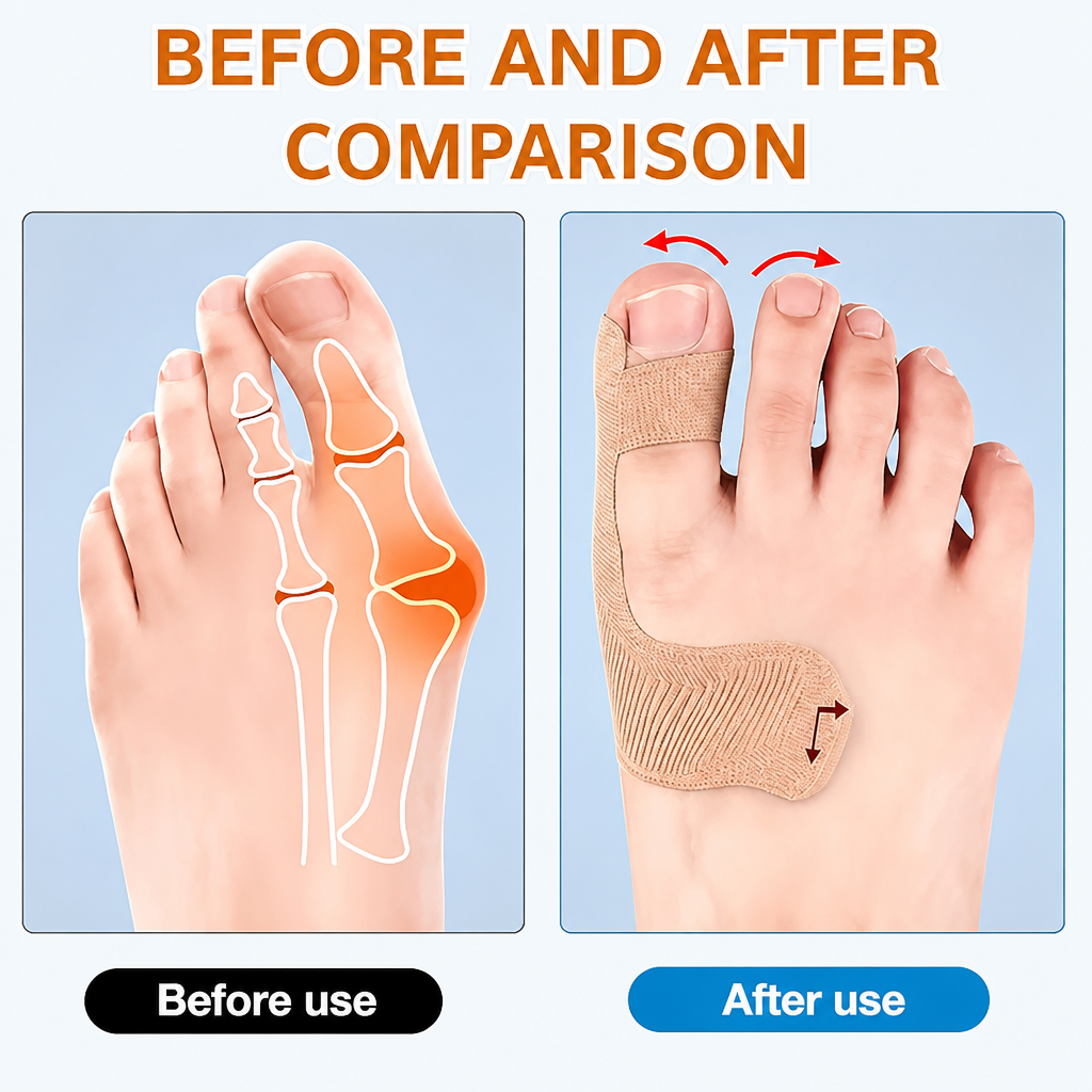 Pre-Cut Bunion Corrector Tape – Toe Support Strips for Hallux Valgus (20 PCS)